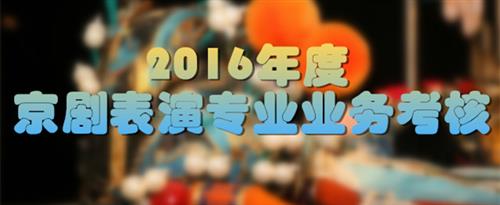 美女操鸡网站国家京剧院2016年度京剧表演专业业务考...